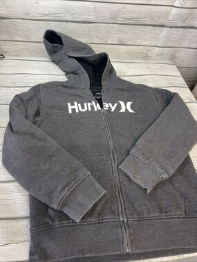 Vintage Y2K Fleece Hooded Women Small Black/Gray 2000s